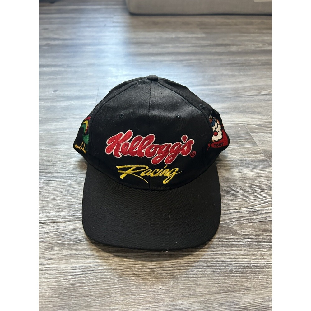 Vintage Kelloggs Racing Hat Corn Flakes NASCAR Adjustable Tony Cap Corny Rooster